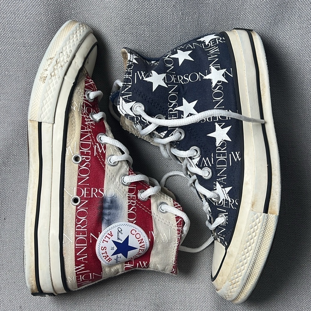 Converse Chuck 70 HI JW Anderson Americana Mood Indigo/Garnet platform sneakers - Picture 5 of 8